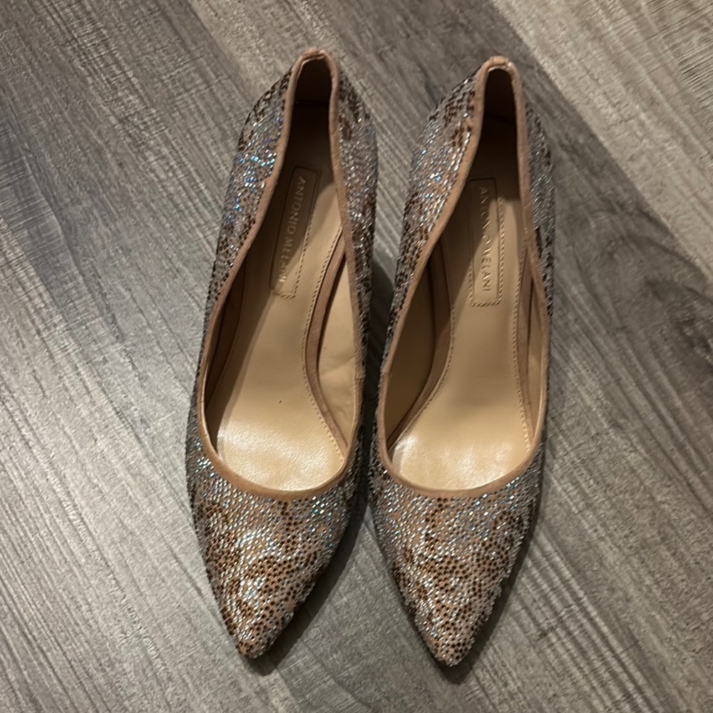 ANTONIO MELANI Brown and Silver Heels